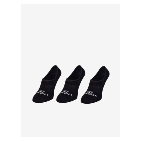Sada tří párů unisex ponožek v černé barvě O'Neill FOOTIE 3PK