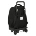 SAFTA Školní jednokomorový batoh na kolečkách Surf - černý - 32L