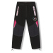 Dívčí softshellové kalhoty KUGO HK7585, černá / růžové zipy Barva: Černá