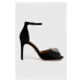 Semišové sandály Kurt Geiger London Kensington Bow Sandal černá barva, 9989100209