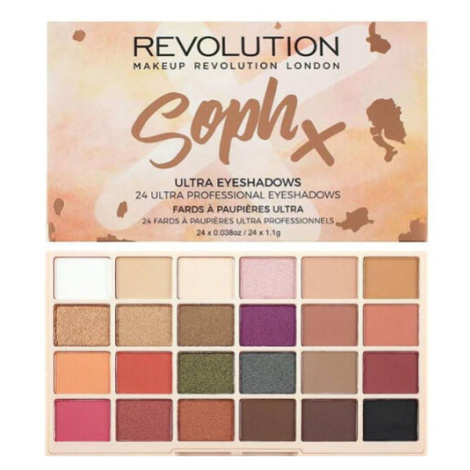 Revolution Paletka 24 očních stínů SophX (Eyeshadow Palette) 26,4 g