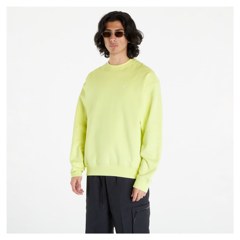 Nike Solo Swoosh Fleece Fabric Sweatshirt Bright Green/ White