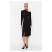 Trendyol Black Cut Out Detailed Corduroy Knitted Dress