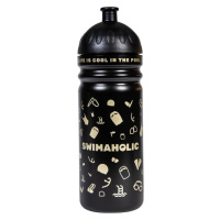 Lahev na pití swimaholic water bottle swimming world černo/zlatá