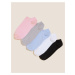 Sada pěti párů dámských ponožek v růžové, šedé, světle modré, bílé a černé barvě Marks & Spencer
