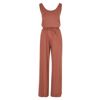 Ladies Long Sleevless Modal Jumpsuit - terracotta