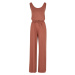 Ladies Long Sleevless Modal Jumpsuit - terracotta