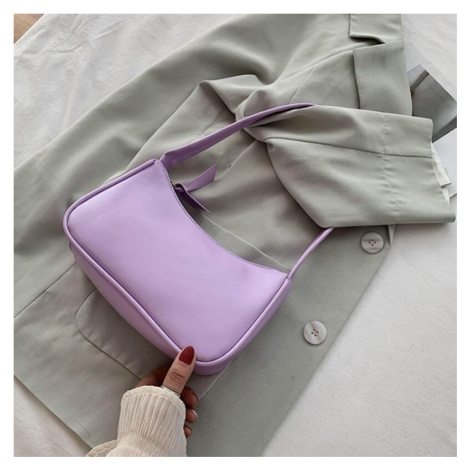 Mini kabelka přes rameno levandulové barvy na zip