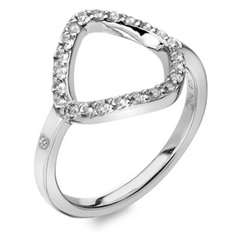 Hot Diamonds Elegantní stříbrný prsten s briliantem a topazy Behold DR221 51 mm