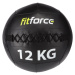 Fitforce WALL BALL 12 KG Medicinbal, černá, velikost