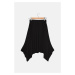 Trendyol Black Petite Corduroy Knitted Handkerchief Skirt