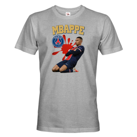 Pánské tričko s potiskem Kylian Mbappé -  pánské tričko pro milovníky fotbalu BezvaTriko