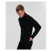 Svetr karl lagerfeld logo ribbed turtleneck black