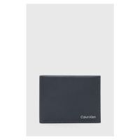 Kožená peněženka Calvin Klein šedá barva, K50K507896