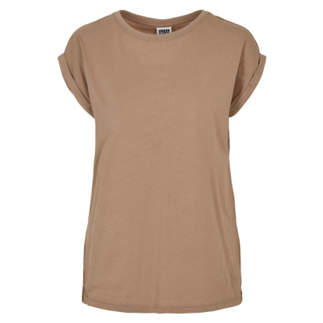 Ladies Extended Shoulder Tee - softtaupe Urban Classics