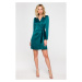 Dámské zavinovací šaty K156 Tmavě smaragd zelené - Makover