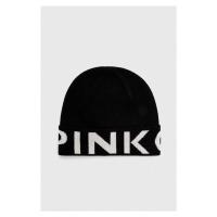 Čepice Pinko černá barva, z tenké pleteniny, 101507.A101