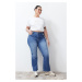 Trendyol Curve Light Blue More Sustainable High Waist Flare Jeans