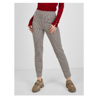 Béžové dámské kostkované kalhoty ORSAY - Dámské