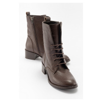 LuviShoes 1190 Brown Leather Women's Boots