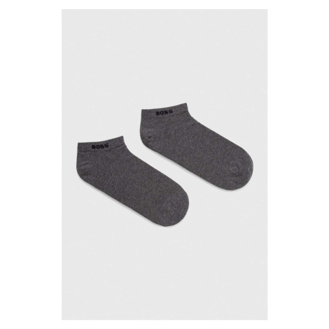Ponožky BOSS 2-pack pánské, šedá barva, 50467730 Hugo Boss