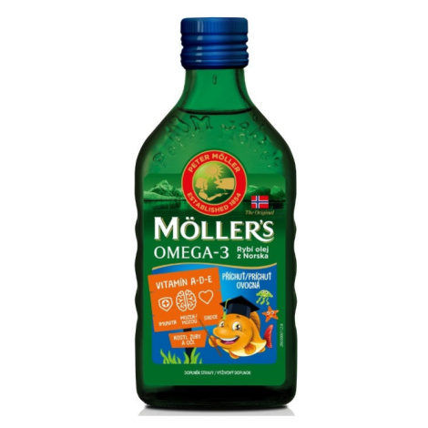 Mollers Omega 3 rybí olej ovocná příchuť 250 ml Möller´s