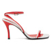 Sandále diesel alhena sa-alhena sandals flame scarlet/white