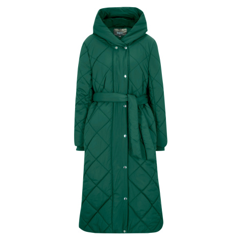 BONPRIX prošívaný kabát s páskem Barva: Zelená, Mezinárodní