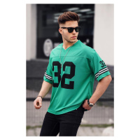 Madmext Green Oversized Men's Printed T-Shirt