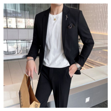 Pánský oblek, sako s broží + kalhoty JFC FASHION