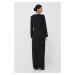 Šaty Silvian Heach černá barva, maxi, oversize