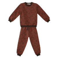 Denokids Animals Baby Boy Brown Tracksuit Set