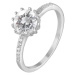 Beneto Stříbrný prsten s krystaly AGG206 50 mm