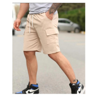 S2999 DEWBERRY CARGO POCKET MENS SHORT-BEIGE