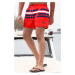 Madmext Men's Red Striped Marine Shorts 6363