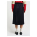 SUKNĚ GANT JERSEY PLEATED SKIRT EVENING BLUE