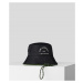 Klobouk karl lagerfeld rsg nylon rev bucket hat černá