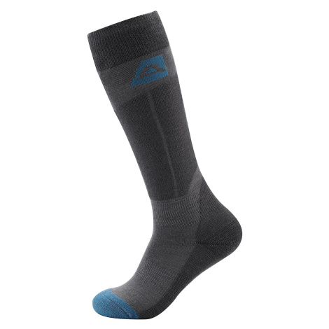 Ponožky z merino vlny Alpine Pro RODE - tmavě šedá