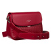 DAVID JONES TMAVĚ ČERVENÁ CROSSBODY KABELKA S PLETENÝM VZOREM CM6525 D.RED