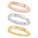 Calvin Klein Slušivý tricolor prsten 3 v 1 Soft Squares 35000458 56 mm
