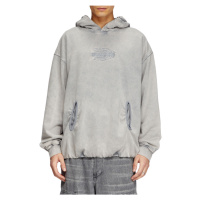 Mikina diesel s-boxstic-hood sweat-shirt cloud gray