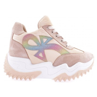 DGN Z2 23Y Women's Mega Thick Sole Silvery Sneakers Shoes.