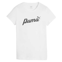 Puma ESSENTIALS + BLOSSOM SCRIP TEE Dámské triko, bílá, velikost