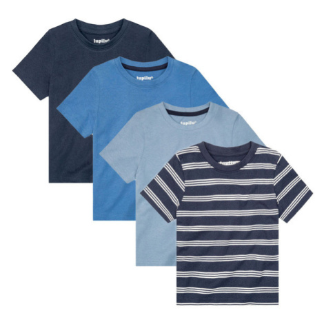 lupilu® Chlapecké triko, 4 kusy (modrá/bílá)