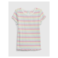 Růžovo-bílé holčičí pruhované tričko GAP