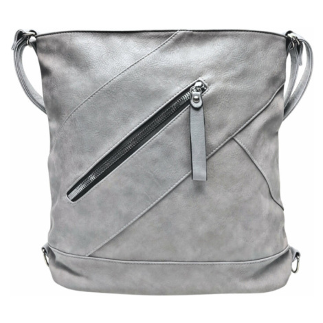 Velký světle šedý kabelko-batoh s kapsou Tapple