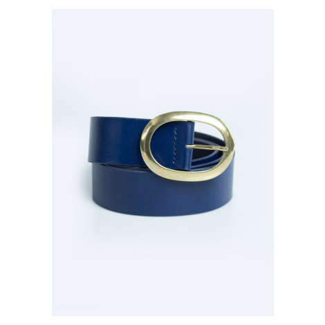 Big Star Woman's Belt Belt 240051 Blue Natural Leather-403