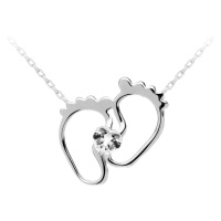Preciosa Něžný stříbrný náhrdelník New Love s kubickou zirkonií Preciosa 5191 00