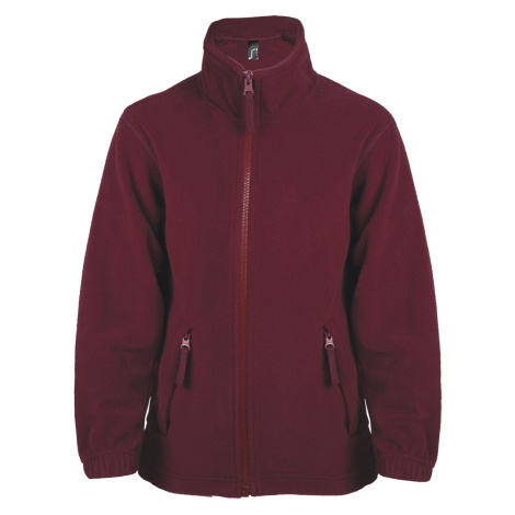 SOĽS North Kids Dětská fleece mikina SL00589 Burgundy SOL'S