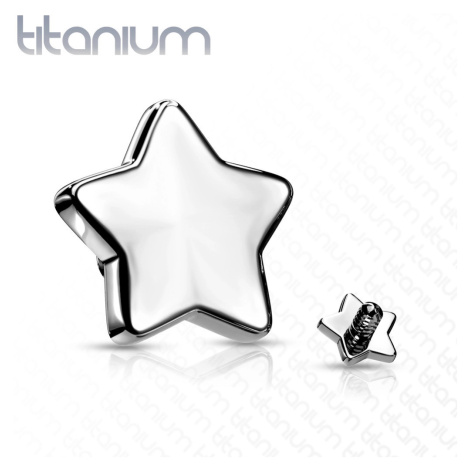 Titanová náhradní hlavička do implantátu, hvězdička 3 mm, tloušťka 1,2 mm Šperky eshop